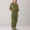 Barrel-fit trousers with decorative seams^Summum Sale