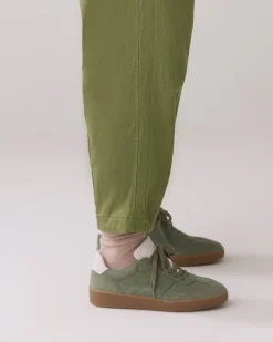 Barrel-fit trousers with decorative seams^Summum Sale