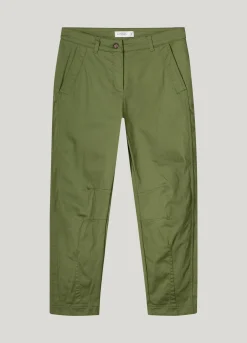 Barrel-fit trousers with decorative seams^Summum Sale