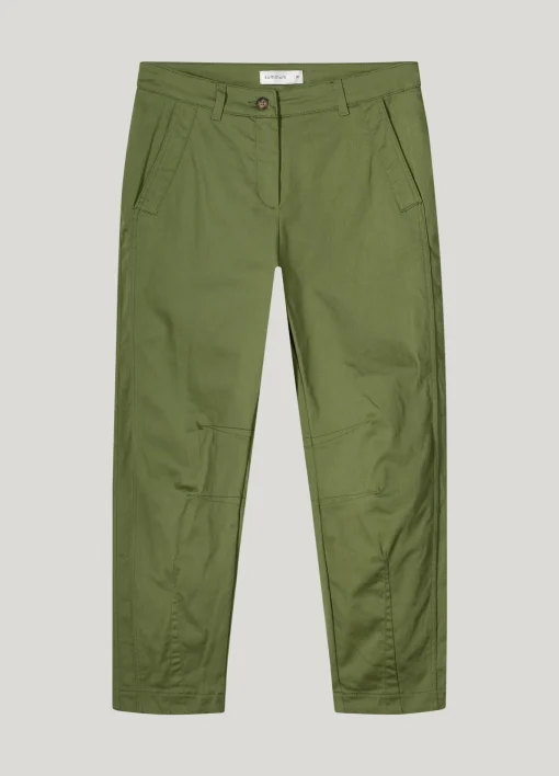 Barrel-fit trousers with decorative seams^Summum Sale