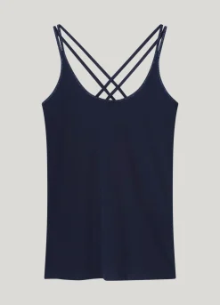 Basic singlet with braided straps^Summum Clearance