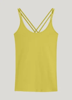 Basic singlet with braided straps^Summum Clearance