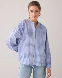 Blouse in a metallic pattern^Summum New