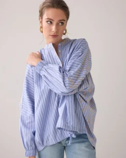 Blouse in a metallic pattern^Summum New