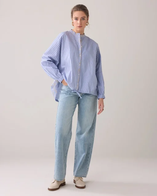 Blouse in a metallic pattern^Summum New