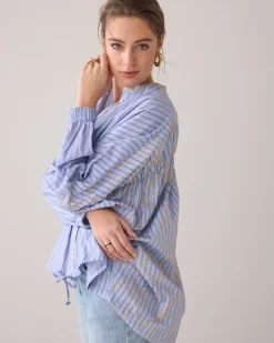 Blouse in a metallic pattern^Summum New