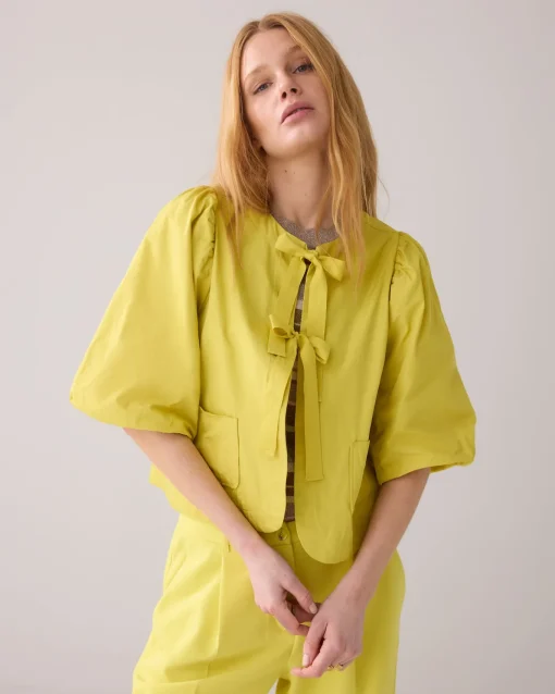 Blouse jacket with bow fastening^Summum New