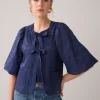 Blouse jacket with bow fastening^Summum Hot