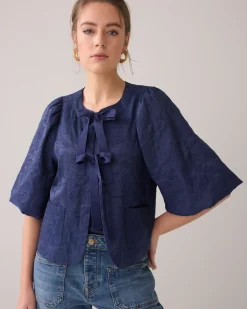 Blouse jacket with bow fastening^Summum Hot