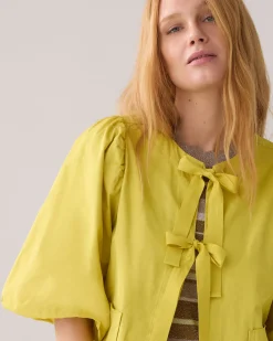 Blouse jacket with bow fastening^Summum New