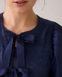Blouse jacket with bow fastening^Summum Hot
