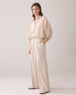 Blouse with bat sleeves^Summum Fashion