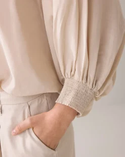 Blouse with bat sleeves^Summum Fashion