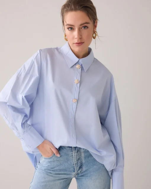 Blouse with fancy buttons^Summum Sale