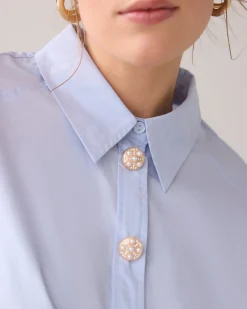 Blouse with fancy buttons^Summum Sale