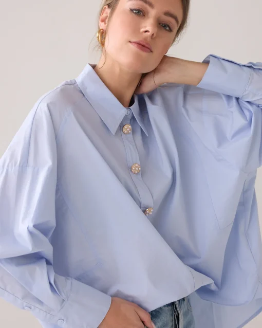 Blouse with fancy buttons^Summum Sale