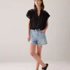 Blouse with flounce sleeves^Summum Online
