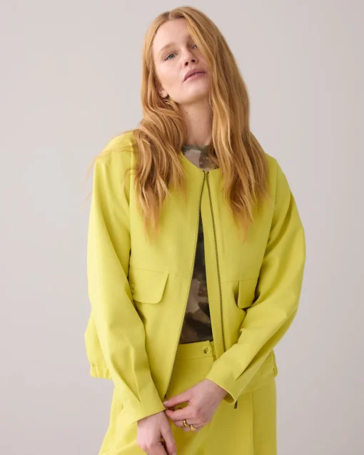 Blousy bomber jacket with flap pockets^Summum Sale