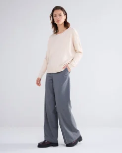 Boat-neck jumper^Summum Hot