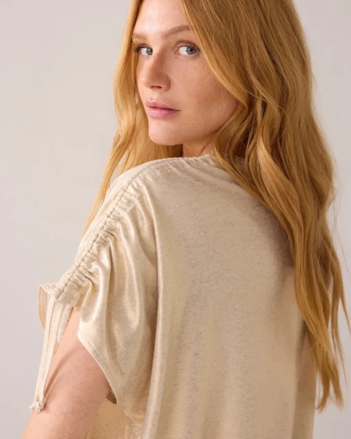 Boxy metallic top^Summum Discount