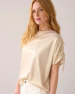 Boxy metallic top^Summum Discount