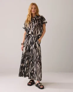 Boxy print blouse^Summum Discount