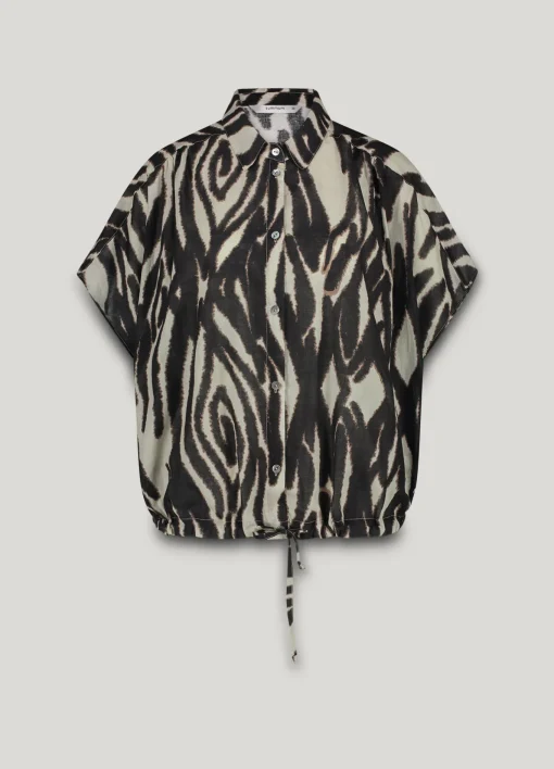 Boxy print blouse^Summum Discount