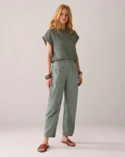 Crispy cocoon-fit trousers^Summum Online