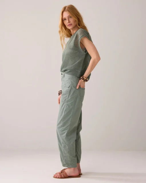 Crispy cocoon-fit trousers^Summum Online