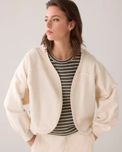 Cropped sweat jacket^Summum Fashion