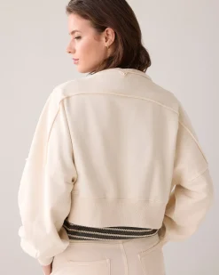 Cropped sweat jacket^Summum Fashion