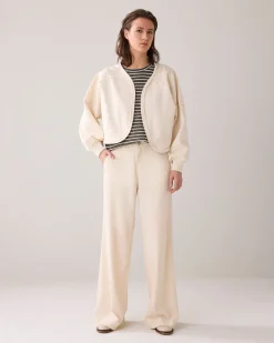 Cropped sweat jacket^Summum Fashion