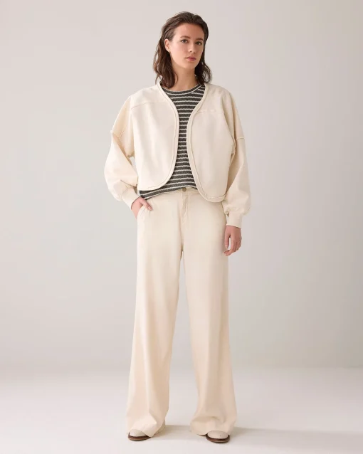 Cropped sweat jacket^Summum Fashion