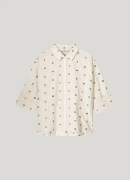 3D blouse with flowers^Summum Discount