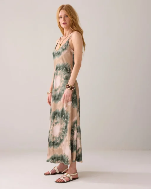 Dress with spaghetti straps made of Ecovero fabric^Summum Clearance