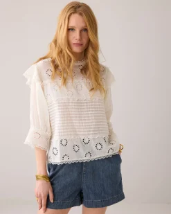 English embroidery top^Summum Clearance