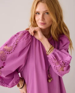 Feminin dress with embroidery^Summum Hot