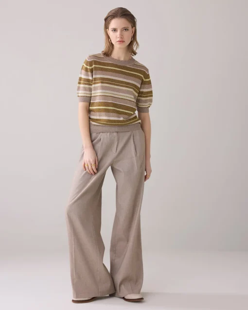 Fine-knit jumper with lurex^Summum Fashion