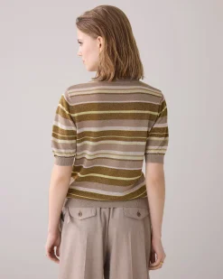 Fine-knit jumper with lurex^Summum Fashion