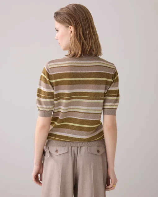 Fine-knit jumper with lurex^Summum Fashion