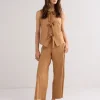 Fitted gilet with bow fastening^Summum Sale