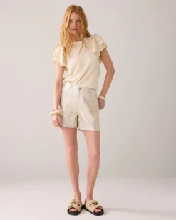 Foil print shorts^Summum New