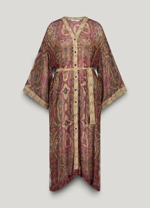 Kimono dress with belt^Summum Discount