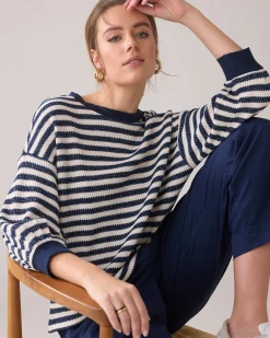 Knitted jumper with waffle structure^Summum Best