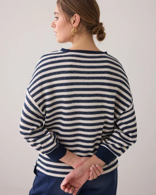 Knitted jumper with waffle structure^Summum Best