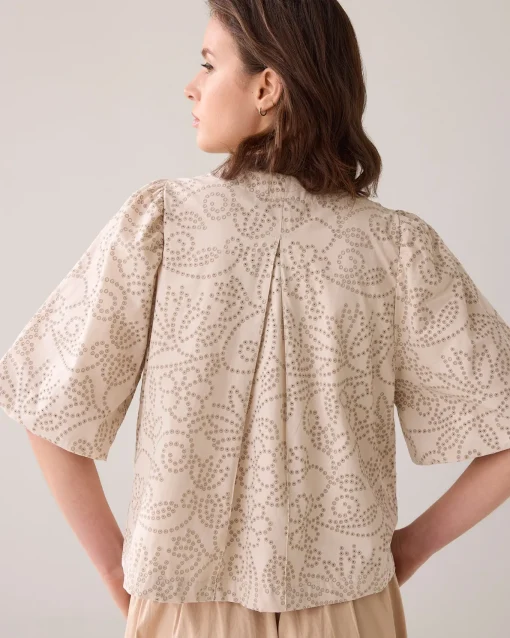Laser-cut blouse jacket^Summum Fashion