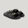 Leather sandal with studs^Summum Hot