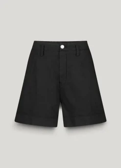 Linen-blend shorts^Summum Fashion