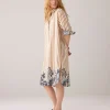 Long shirt dress with floral details^Summum Sale