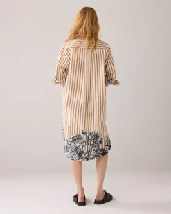 Long shirt dress with floral details^Summum Sale